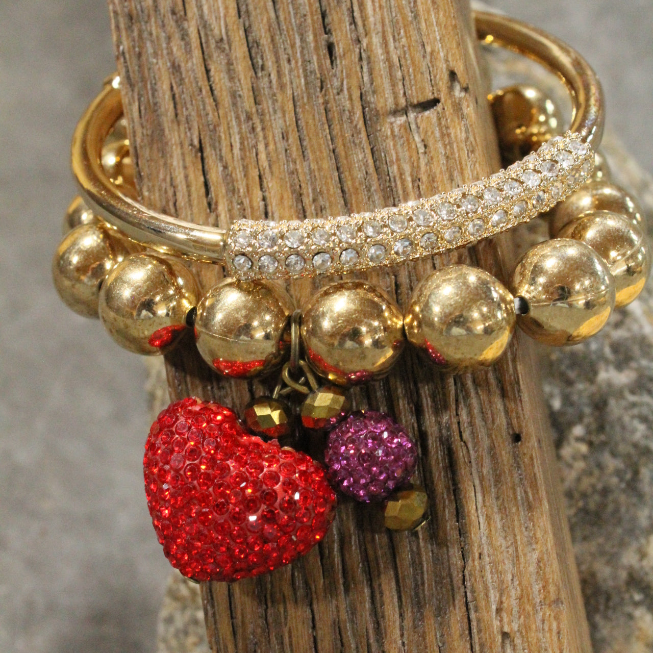 Broken Arrow Heart Bracelet Set