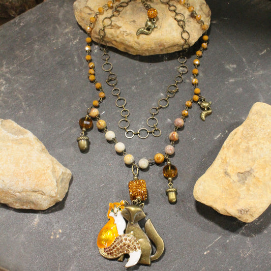 Foxy Copper Charm'd Necklace