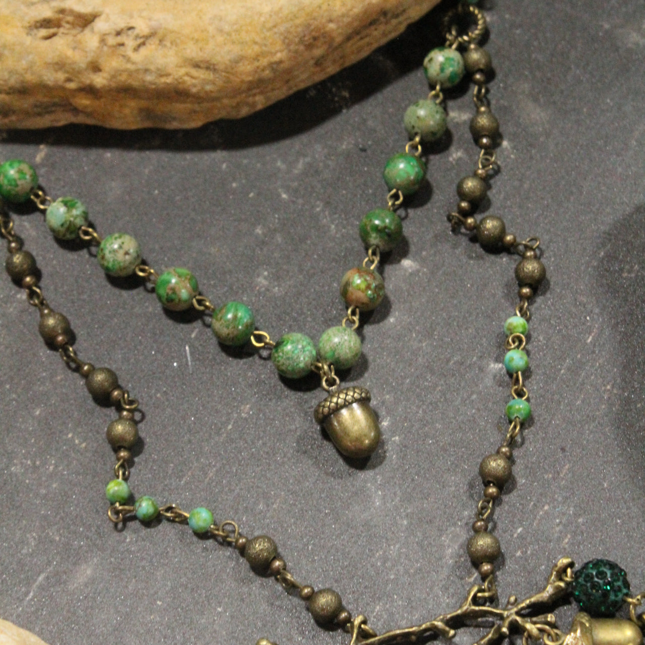 Acorn Frenzy Fall Layered Necklace