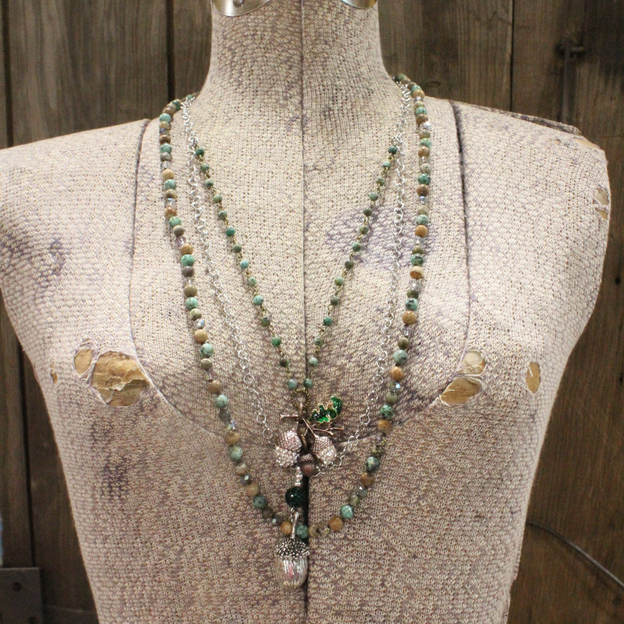 Nuttin' Season Fall Acorn Layered Necklace