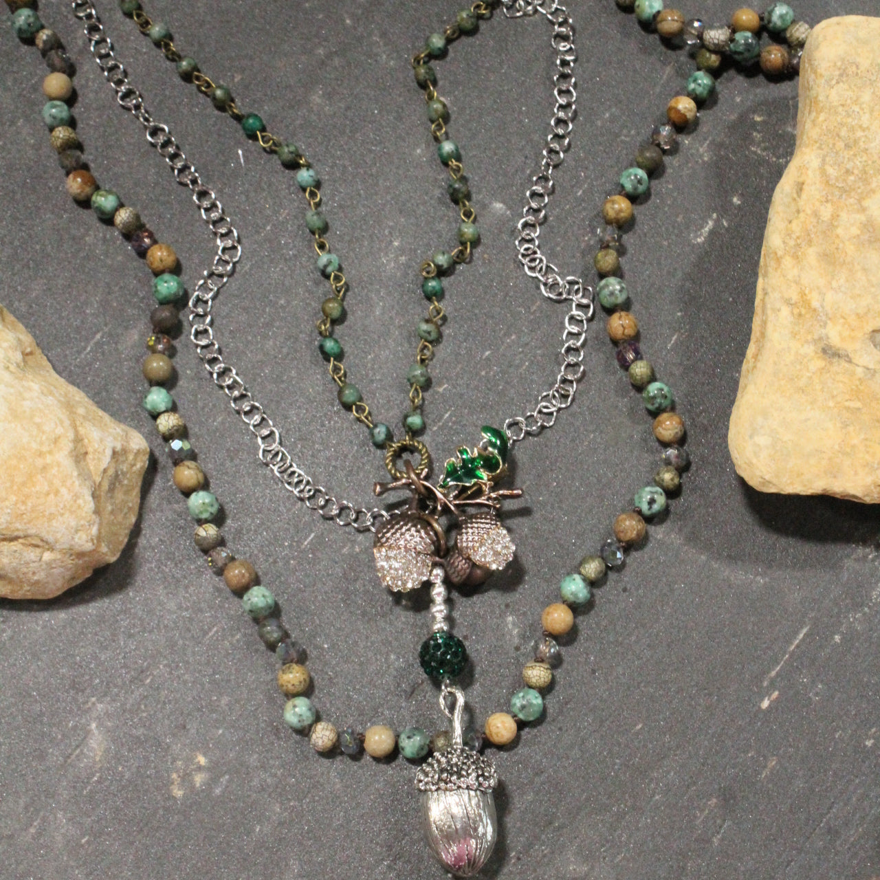 Nuttin' Season Fall Acorn Layered Necklace