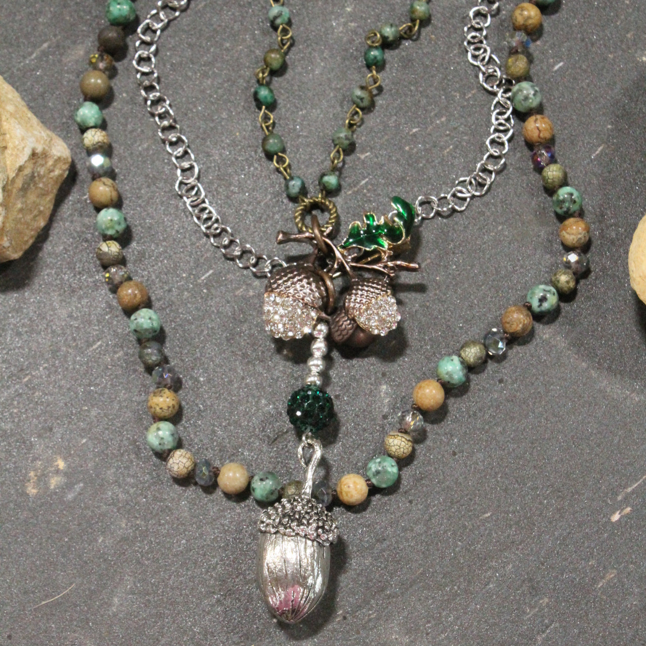Nuttin' Season Fall Acorn Layered Necklace