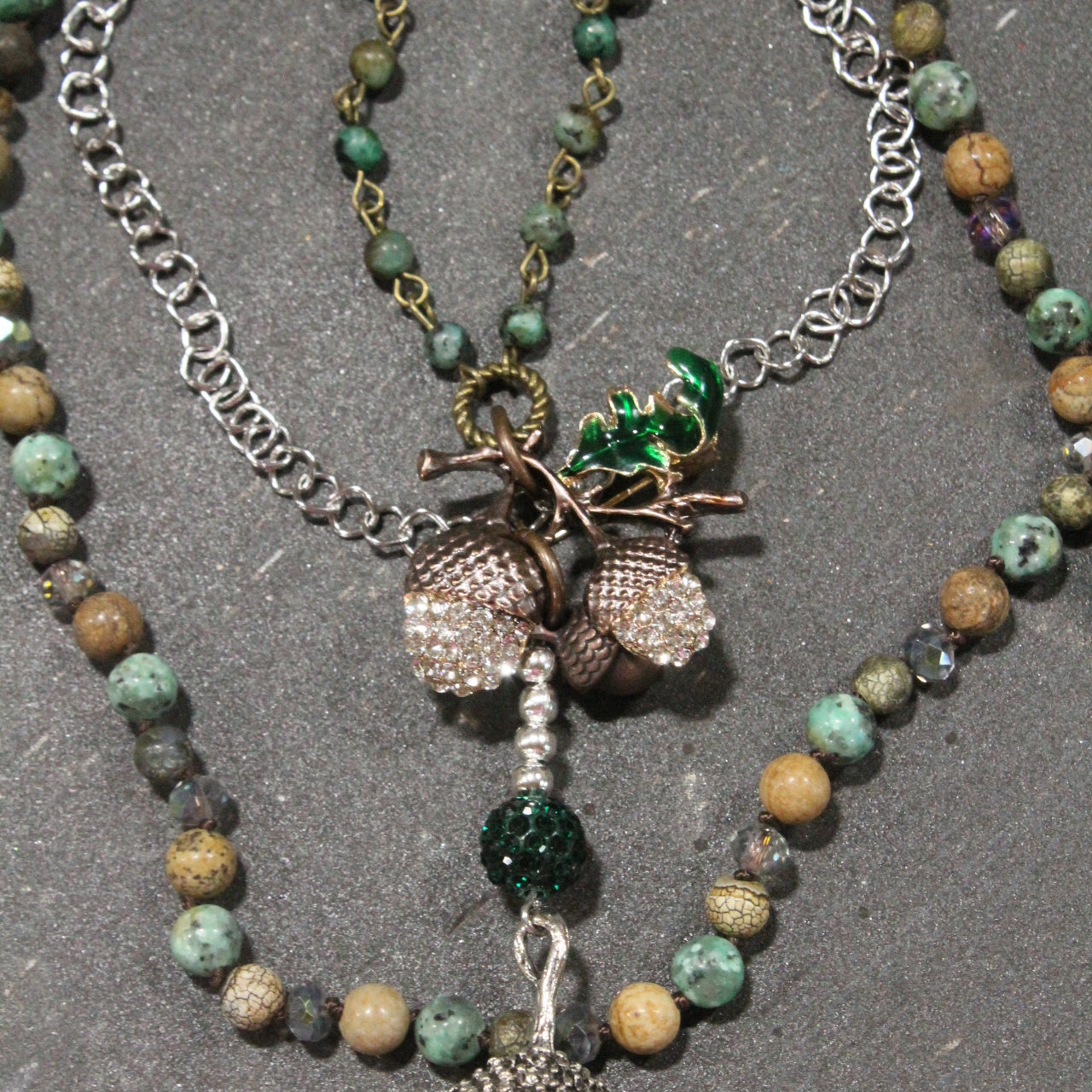 Nuttin' Season Fall Acorn Layered Necklace