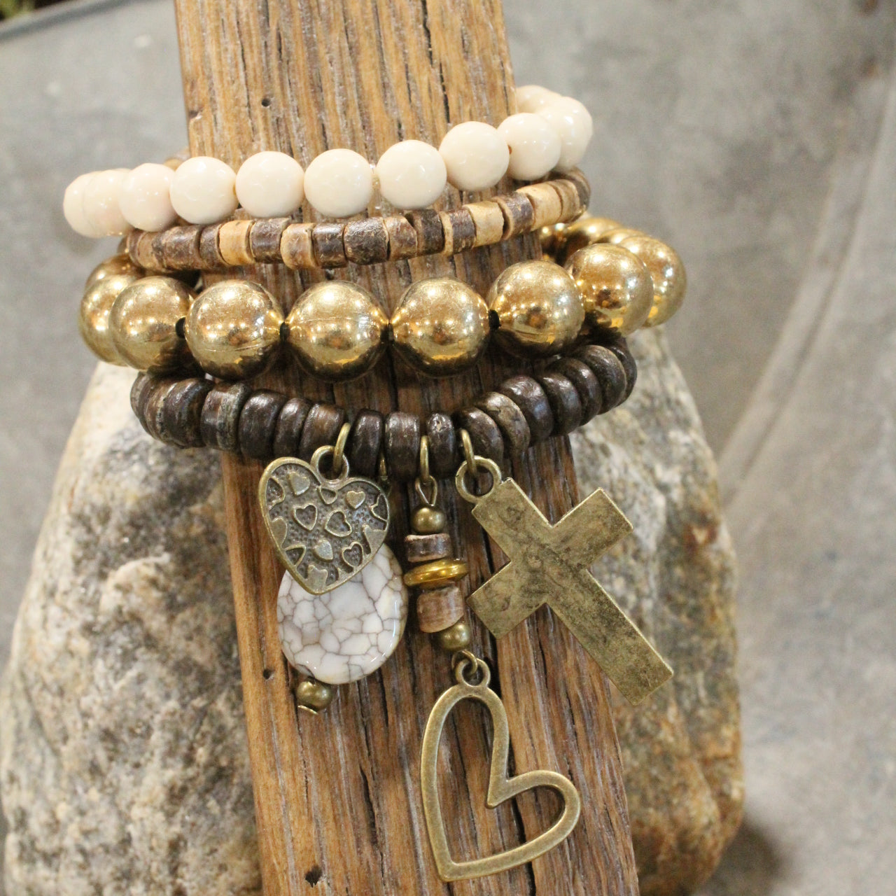 Rock Solid In Love With You Bracelet Set