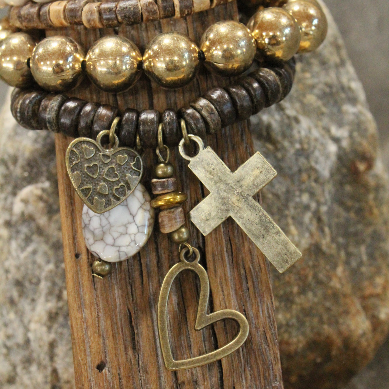 Rock Solid In Love With You Bracelet Set