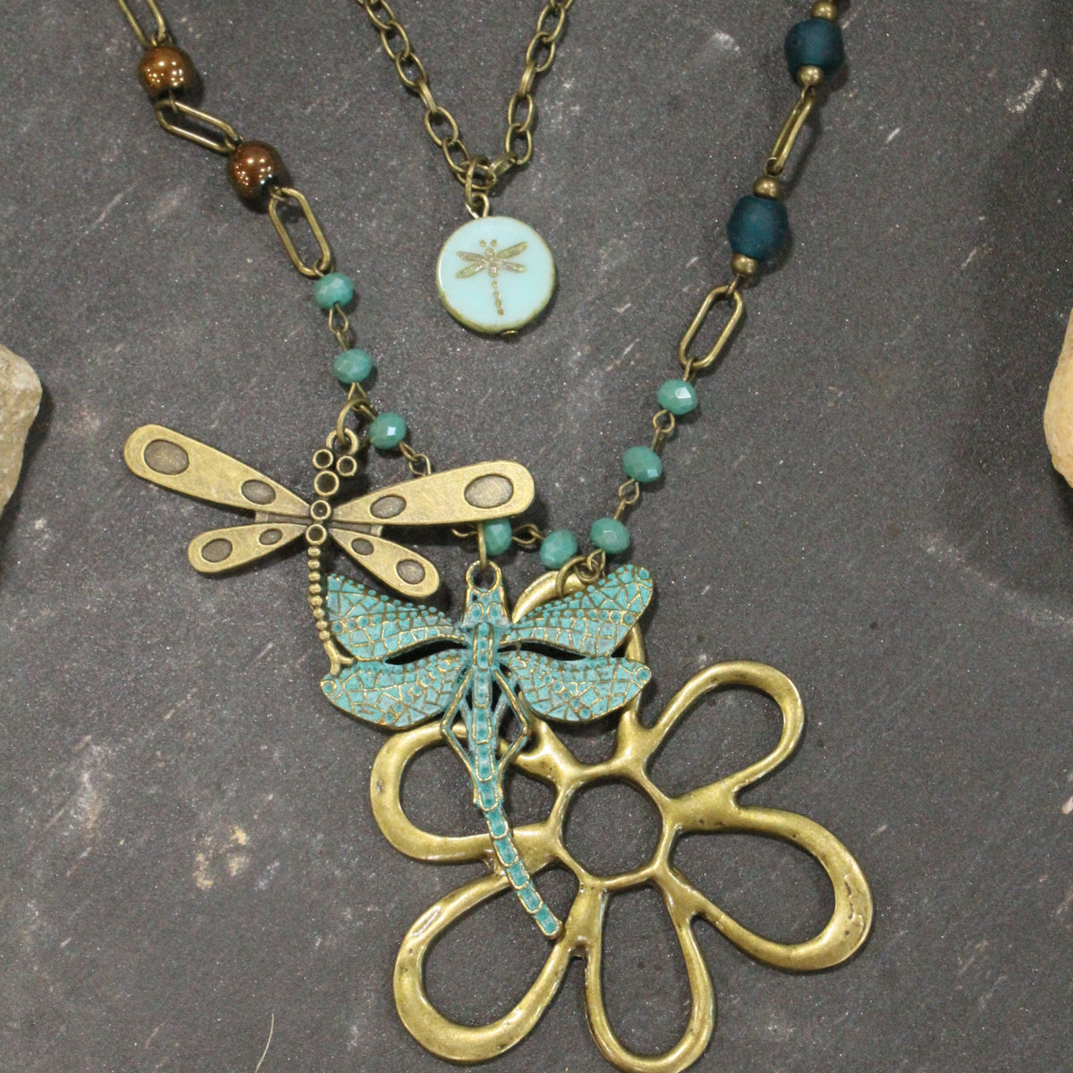 Catch Me If You Can Dragonfly Layered Necklace