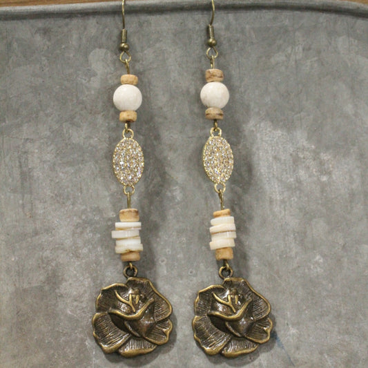 Give her Roses Dangle Earrings