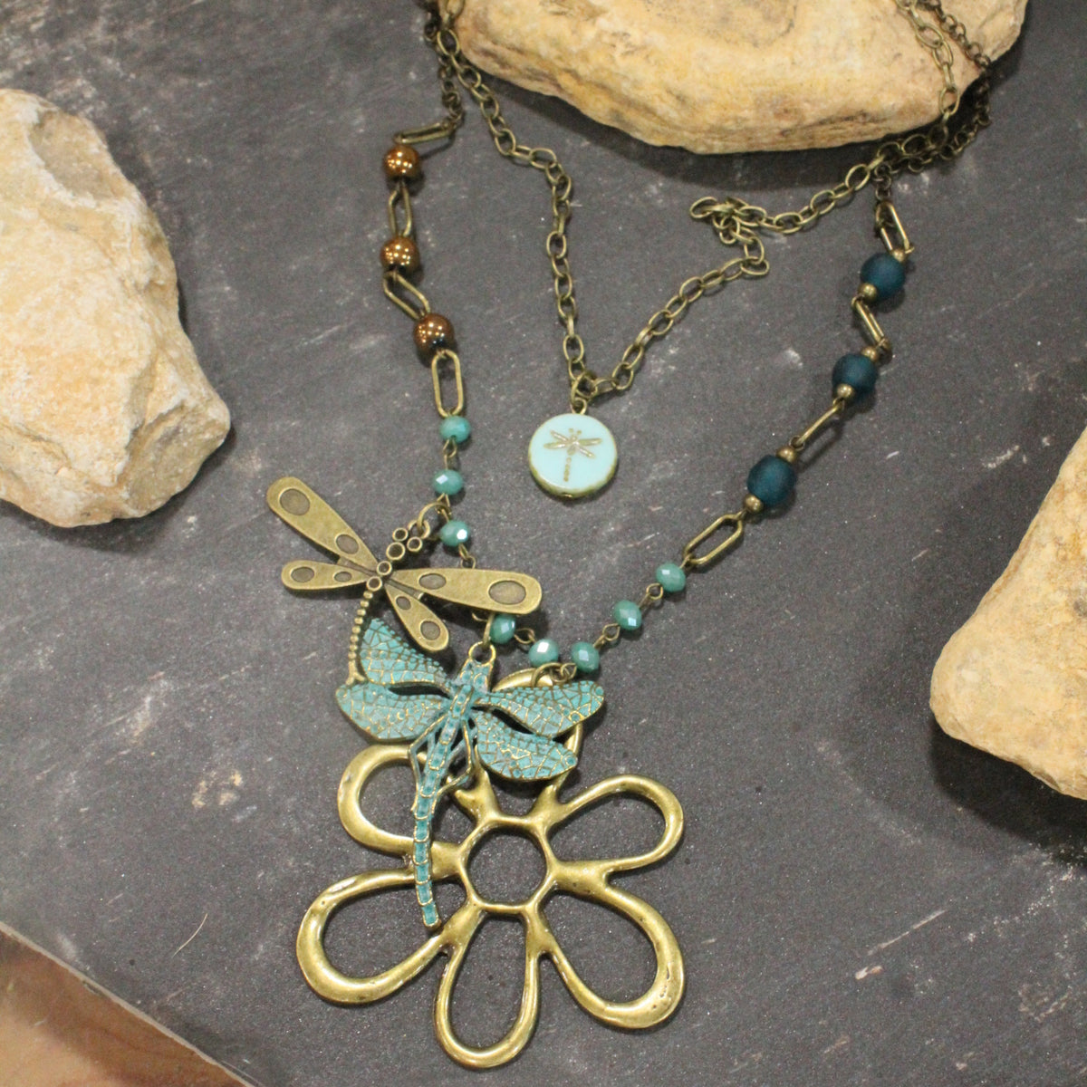 Catch Me If You Can Dragonfly Layered Necklace