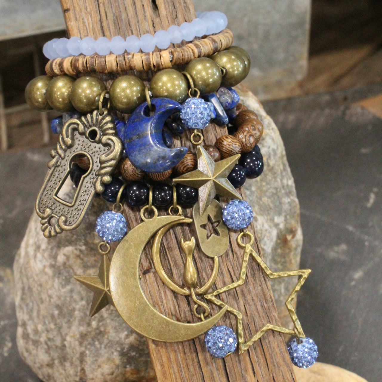 Midnight Blues Charm'd Bracelet Set
