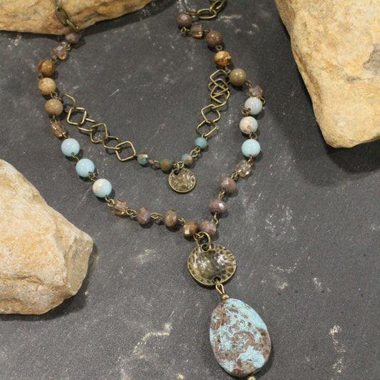 Loving Earth Tones Layered Necklace