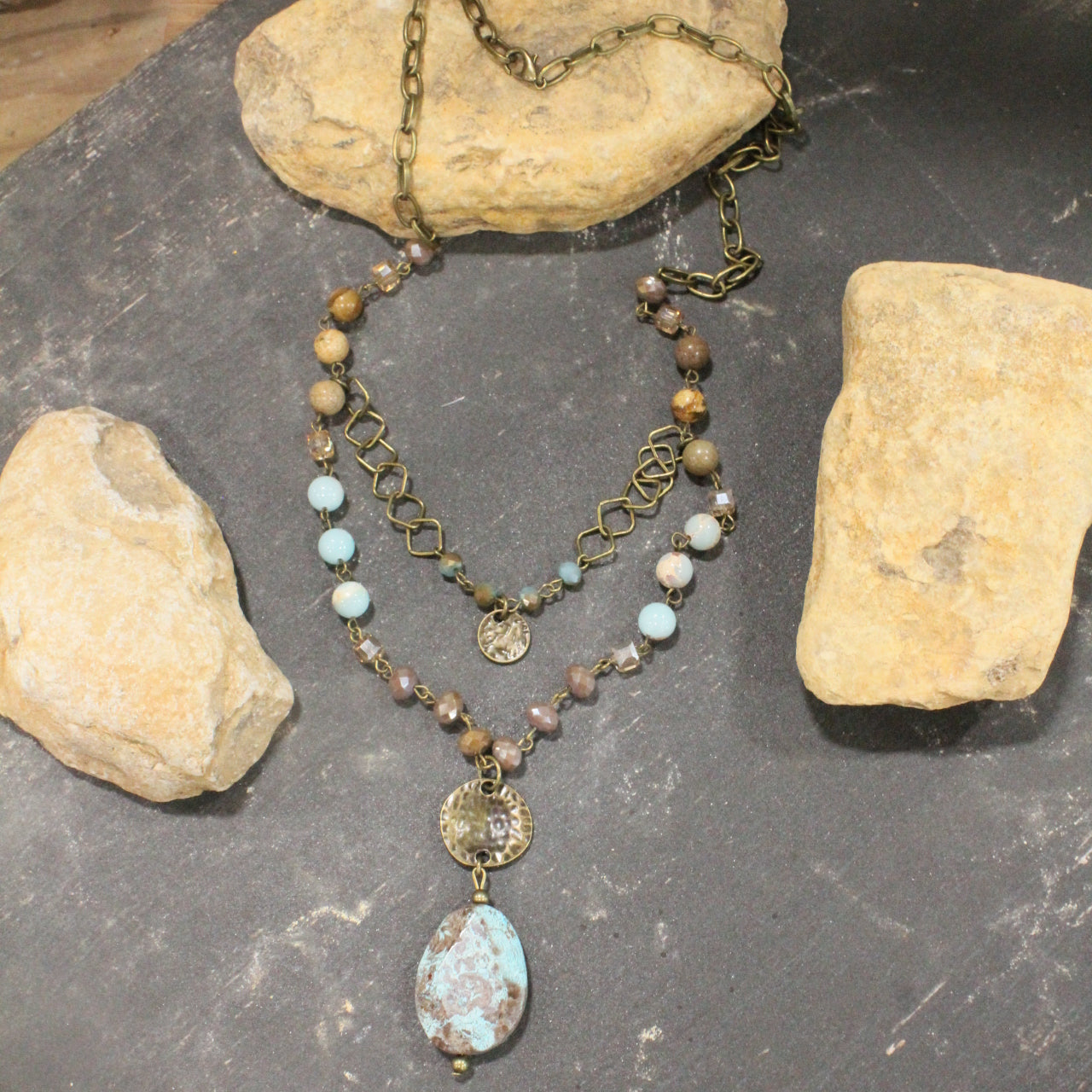 Loving Earth Tones Layered Necklace