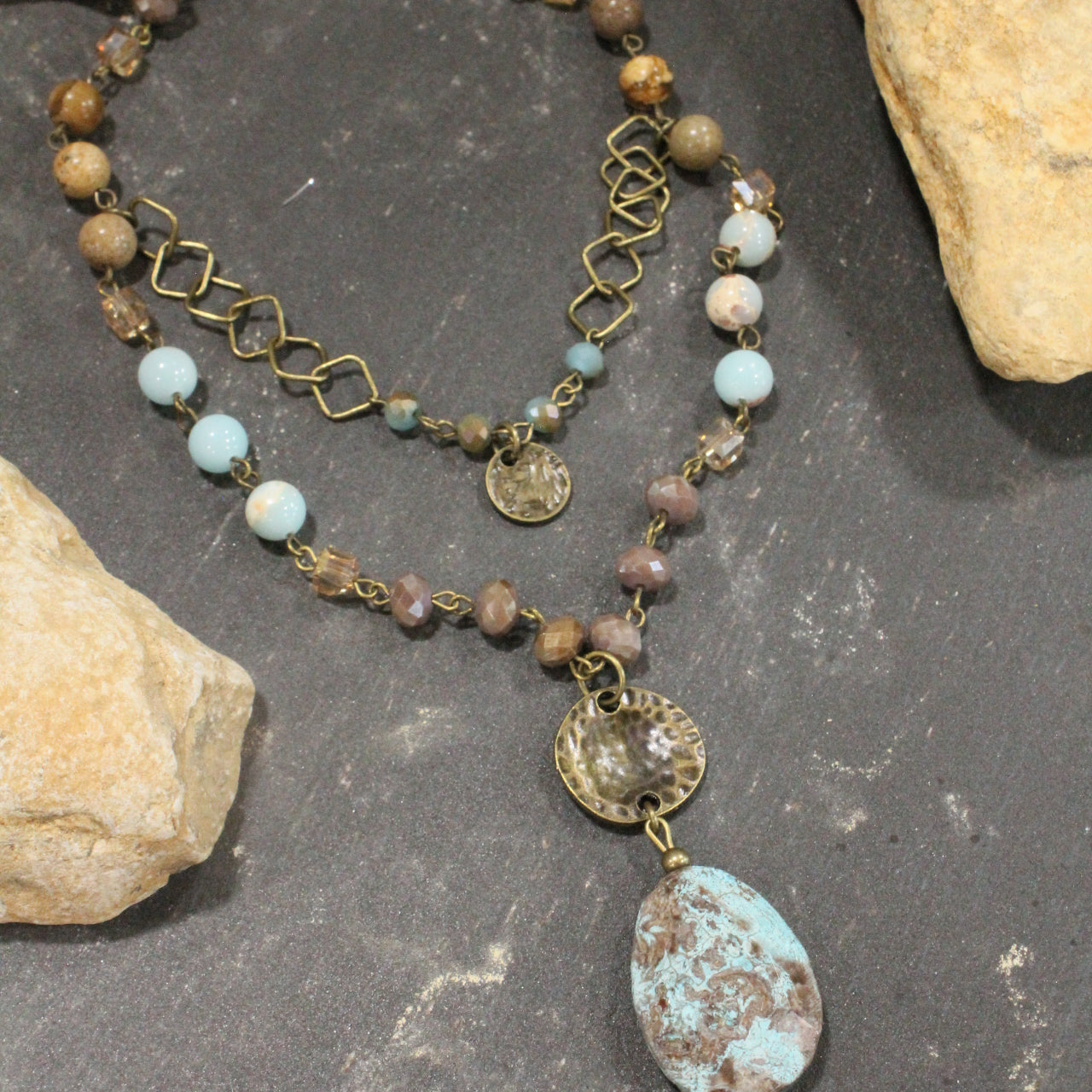 Loving Earth Tones Layered Necklace