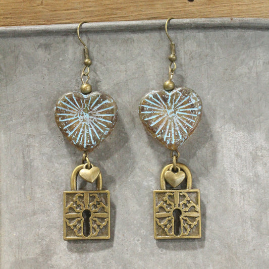 Unlocking Our Hearts Dangle Earrings