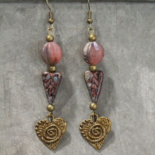 So Charming Heart Dangle Earrings