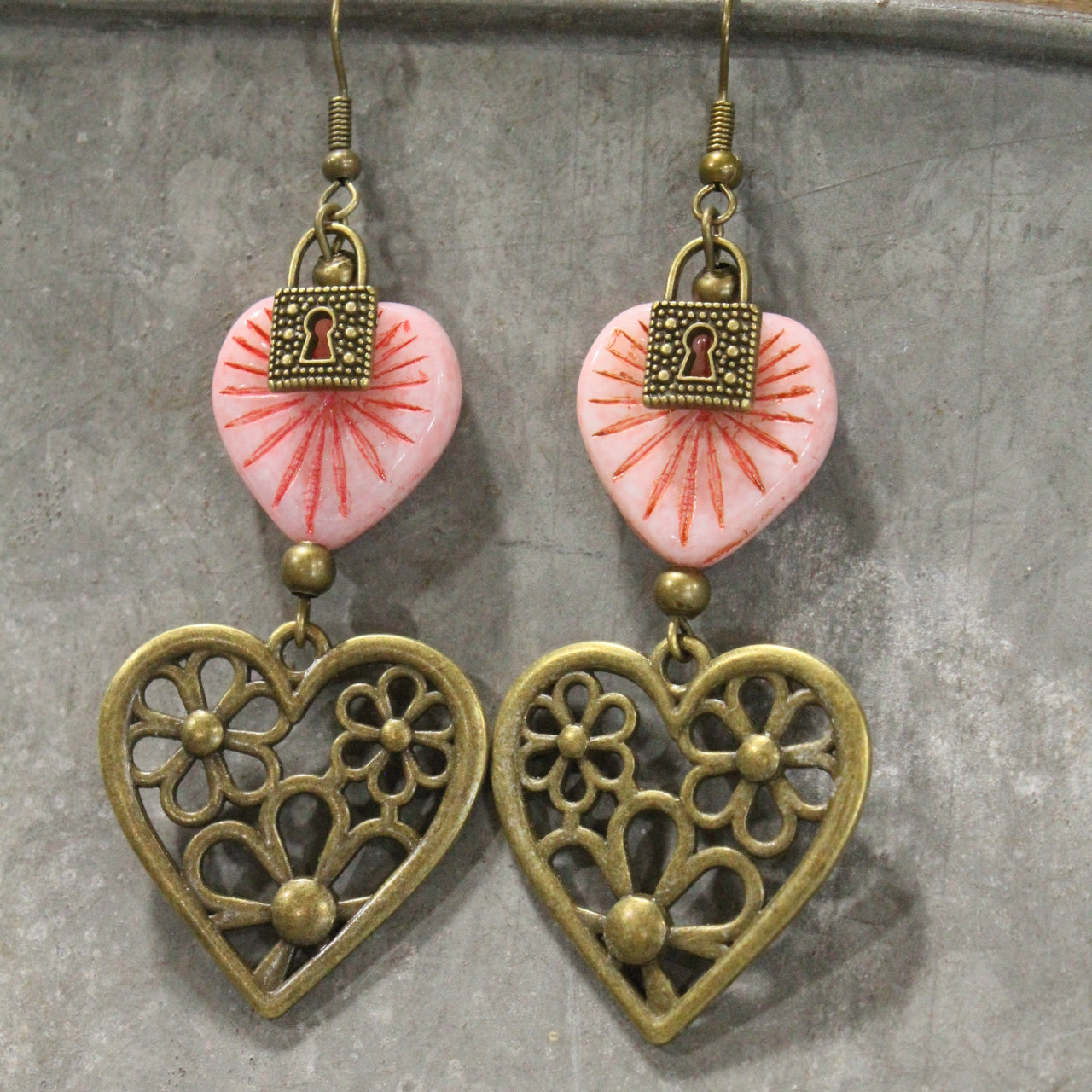 Pinky Promise Heart Dangle Earrings