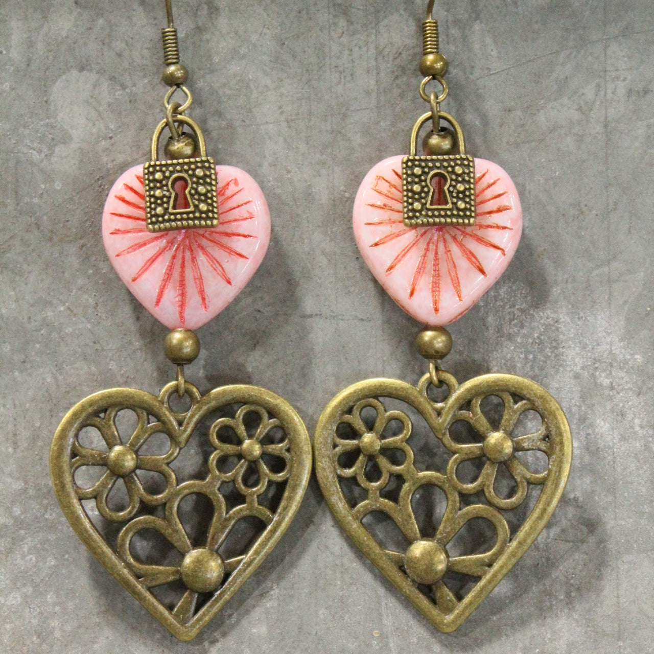 Pinky Promise Heart Dangle Earrings