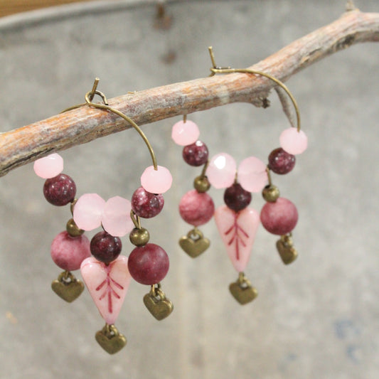 Flirting With You Hoop Dangle Earrings