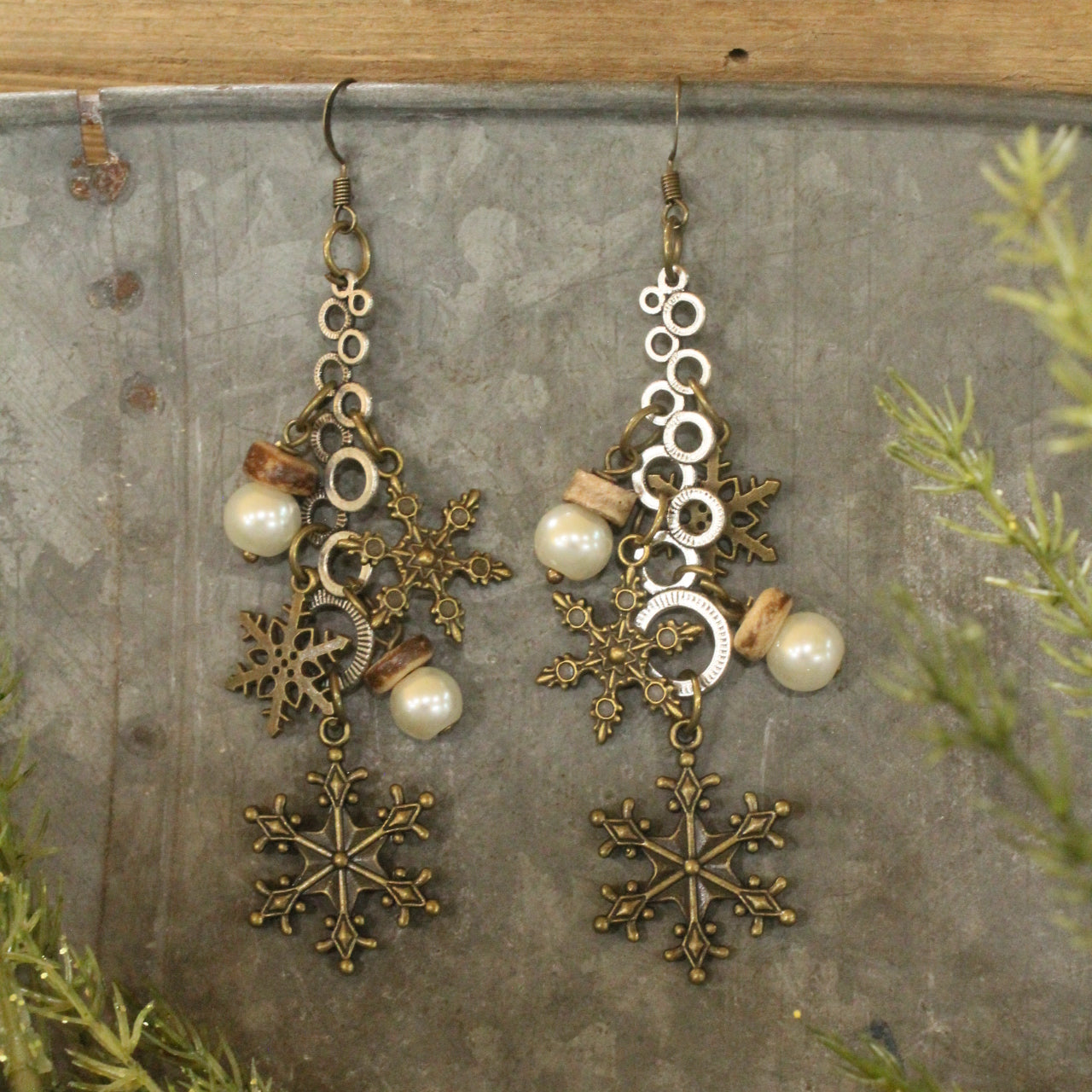 Mixed Metals Snowball Fighting Earrings