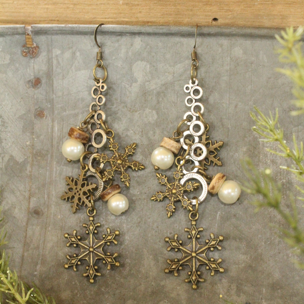 Mixed Metals Snowball Fighting Earrings