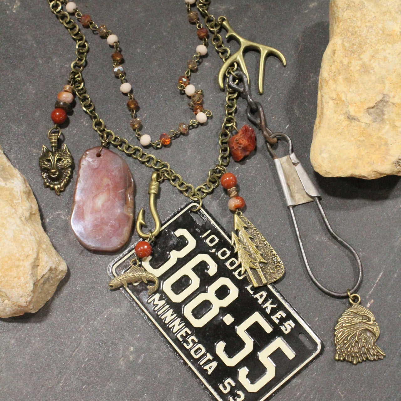 Travel Time In Minnesota Necklace