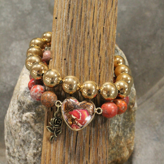 Roses Are Red Bracelet Set