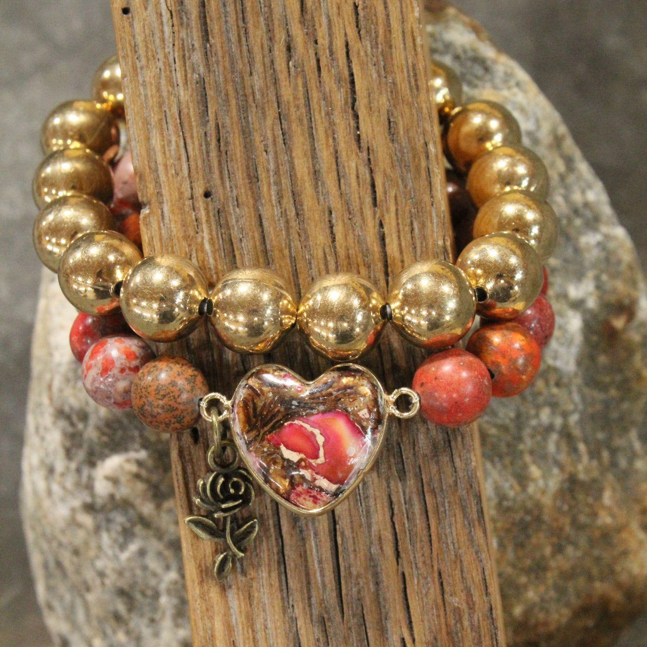 Roses Are Red Bracelet Set