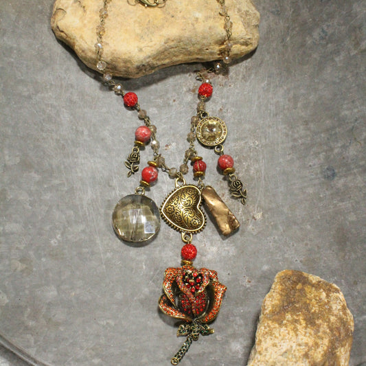 Roses Are Red Charm'd Necklace