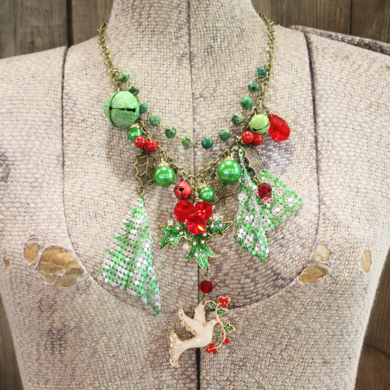 Seasonal White Dove Charm'd Necklace
