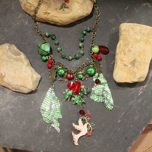 Seasonal White Dove Charm'd Necklace