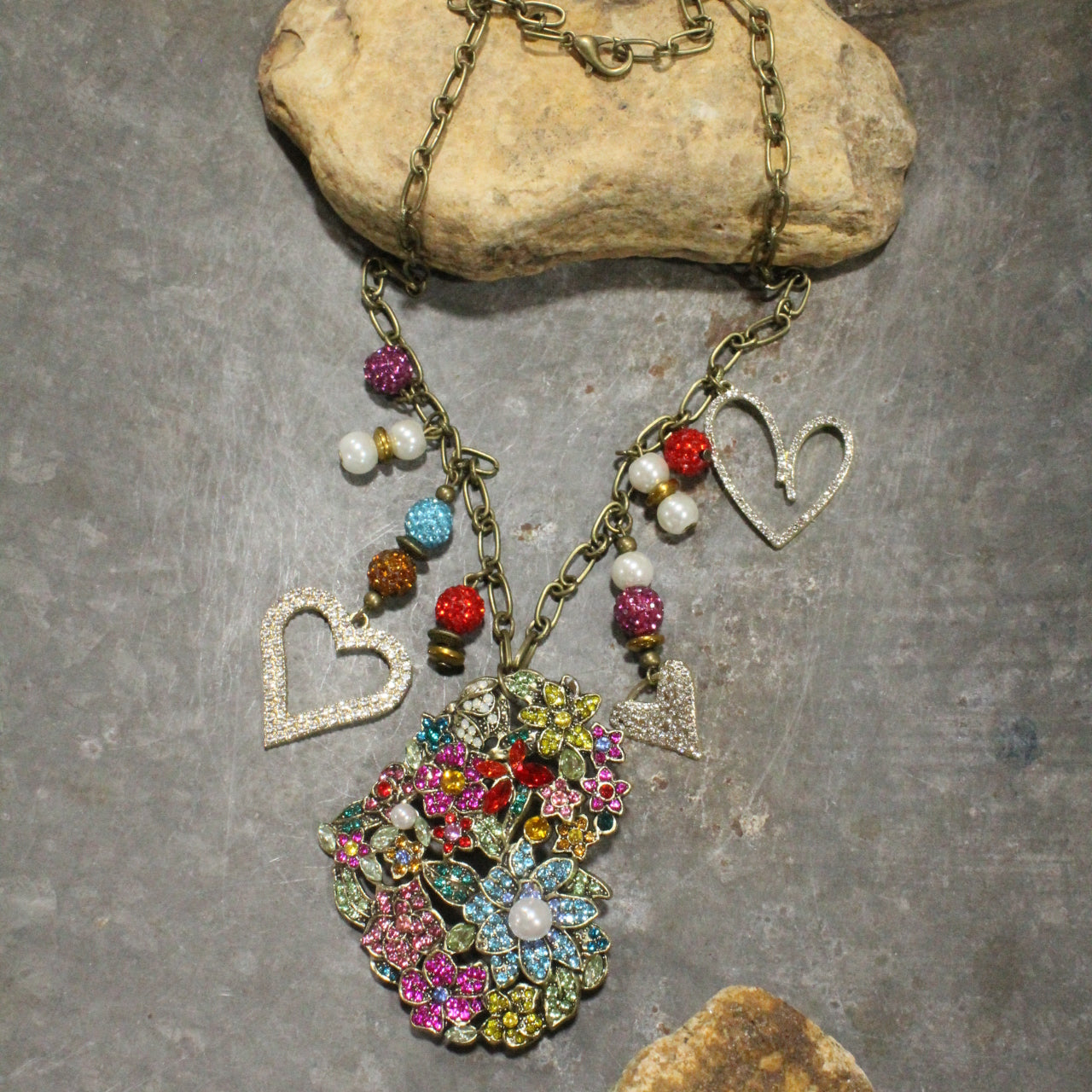 Cheerful Heart Charm'd Necklace