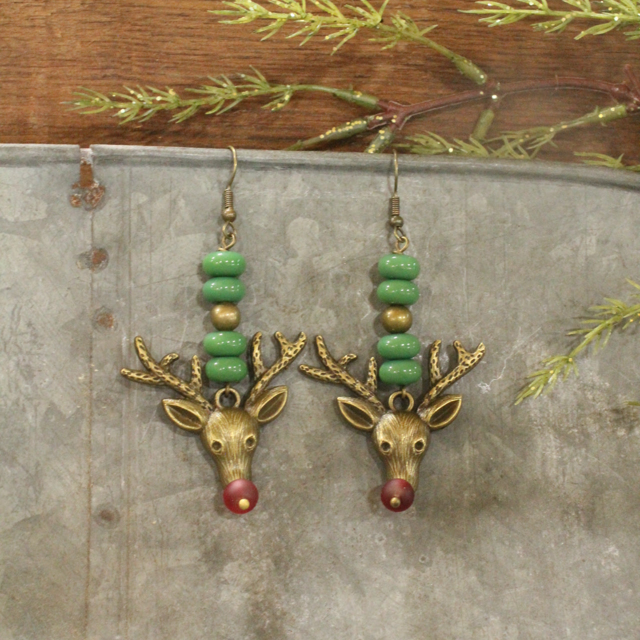 Reindeer Games Dangle Earrings