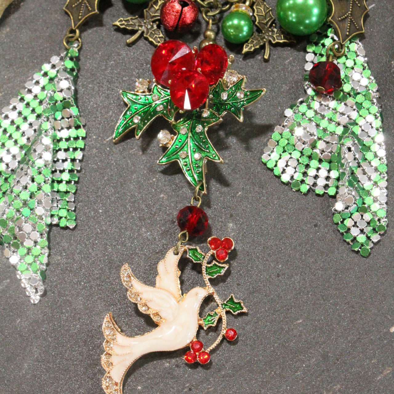 Seasonal White Dove Charm'd Necklace