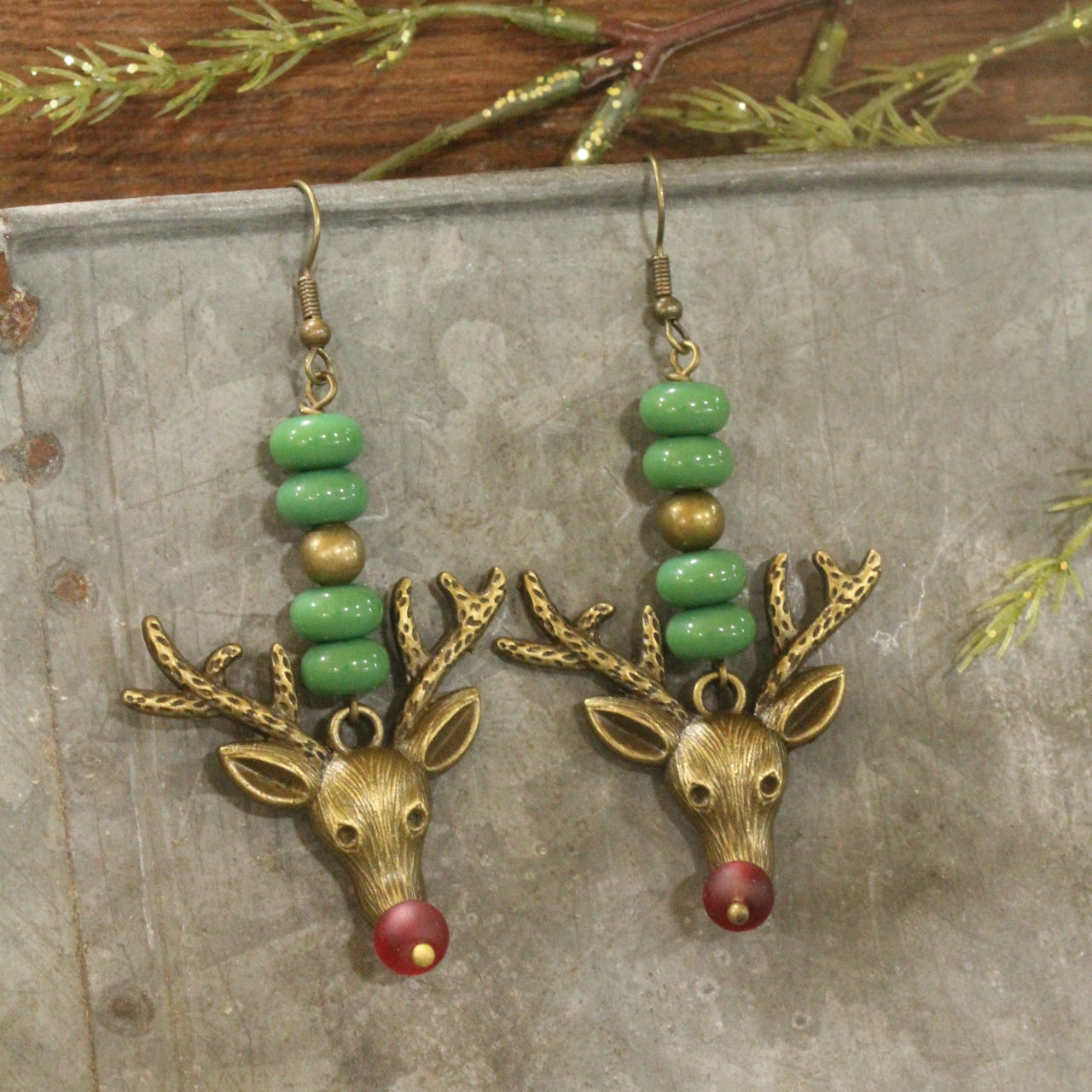 Reindeer Games Dangle Earrings