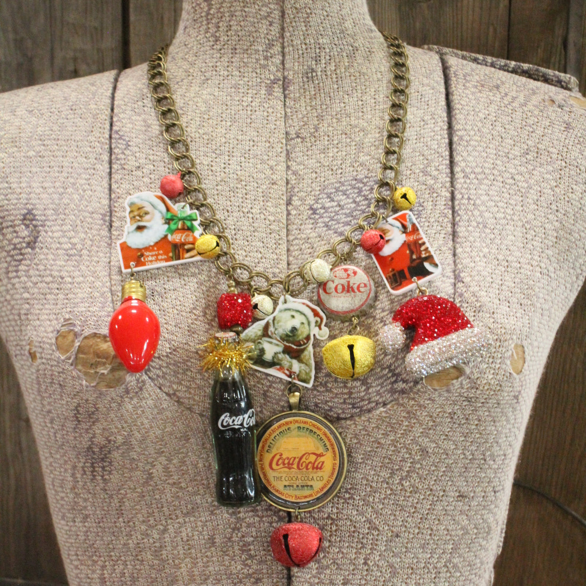 Holidays Coca Cola Style Charm'd Necklace