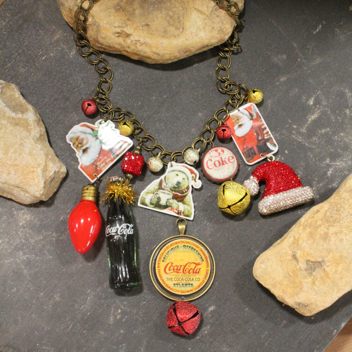 Holidays Coca Cola Style Charm'd Necklace
