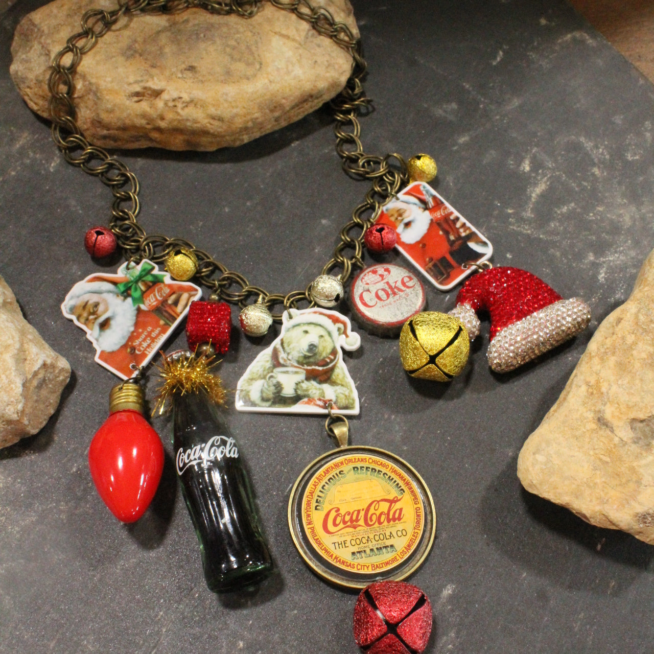 Holidays Coca Cola Style Charm'd Necklace