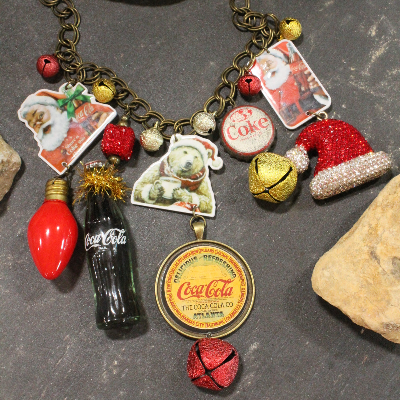 Holidays Coca Cola Style Charm'd Necklace