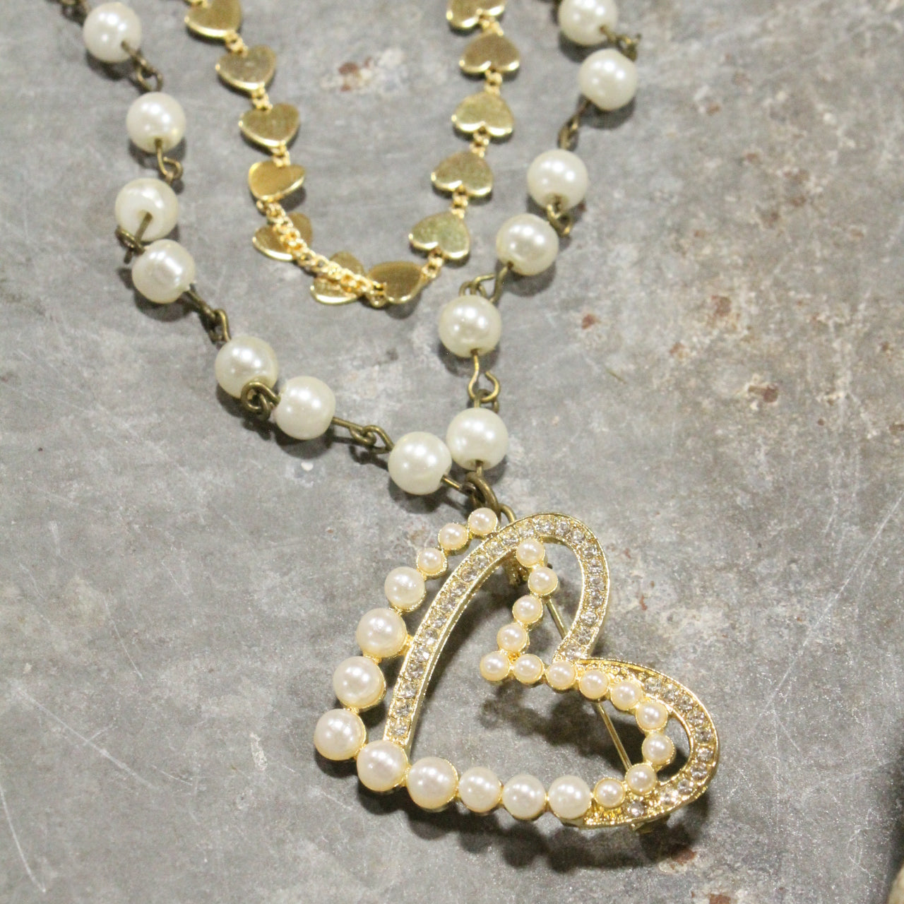Never Enough Hearts Layered Necklace