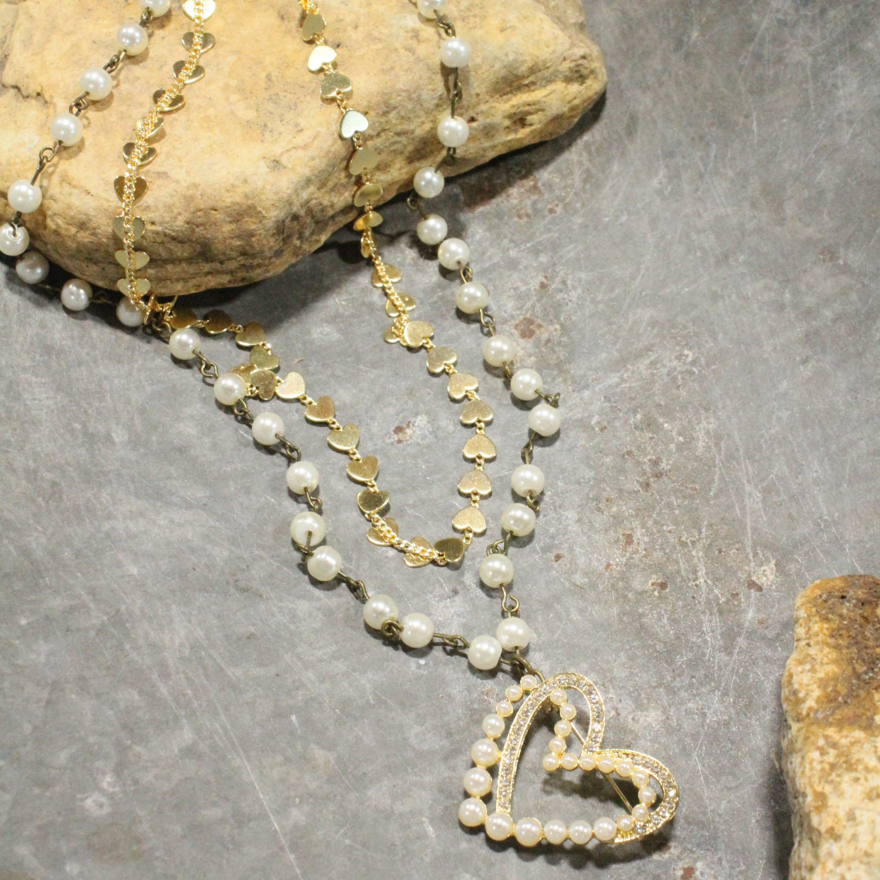 Never Enough Hearts Layered Necklace