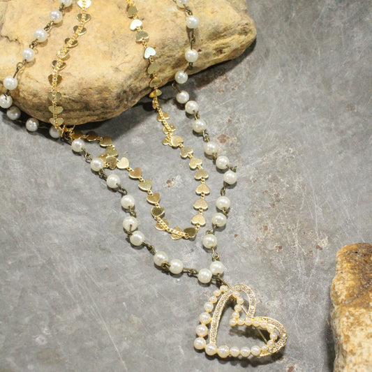 Never Enough Hearts Layered Necklace