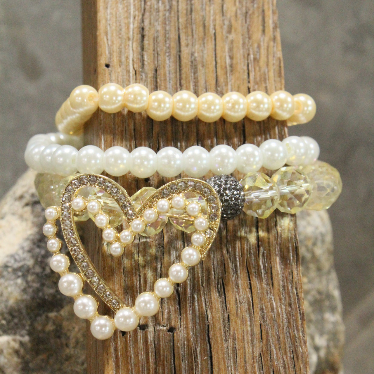 Never Enough Hearts Bracelet Set