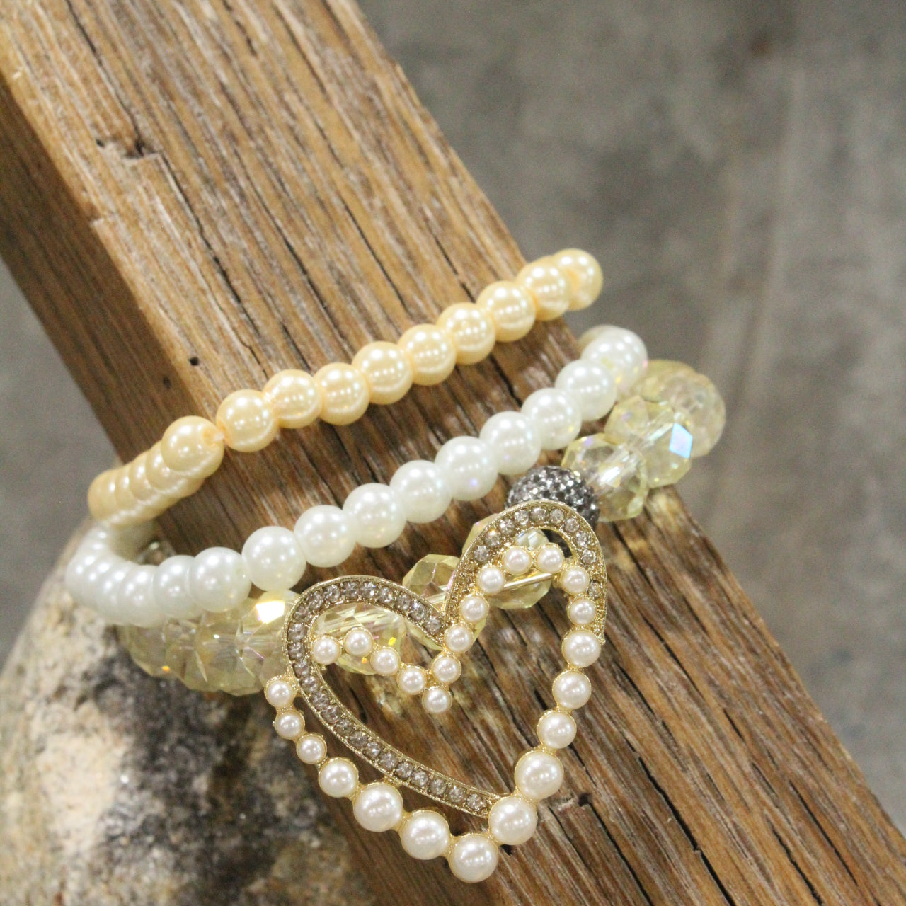 Never Enough Hearts Bracelet Set