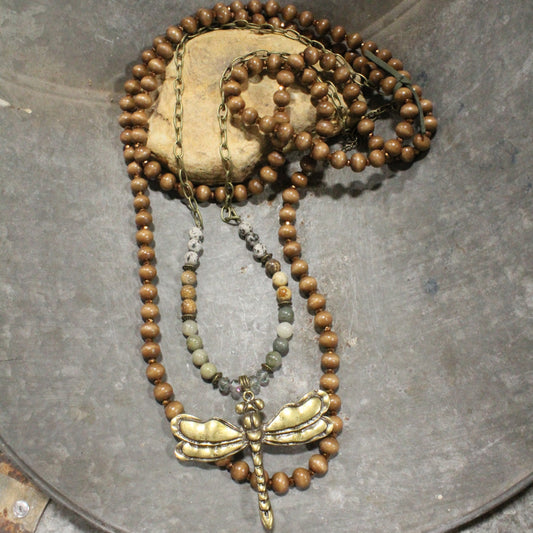 Flying Away Retreat Boho Layered Necklace