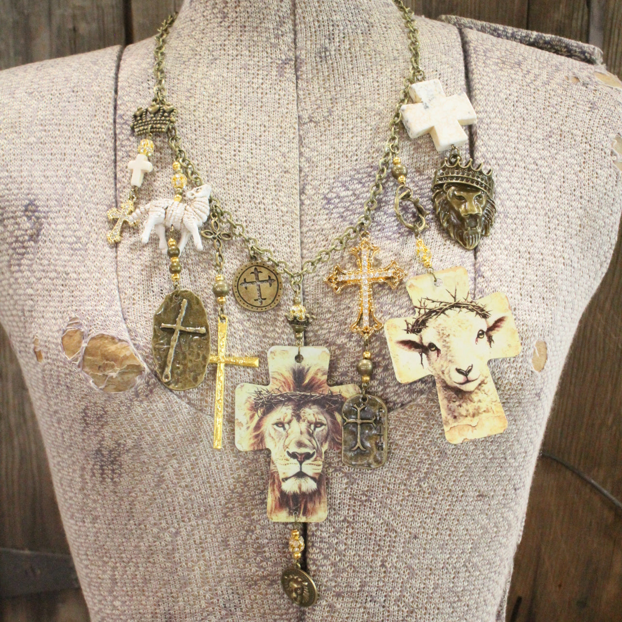 The Lion & The Lamb Charm'd Necklace