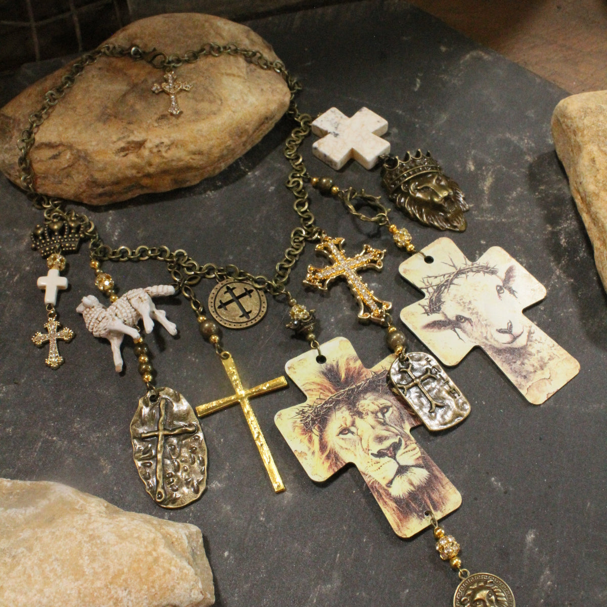The Lion & The Lamb Charm'd Necklace