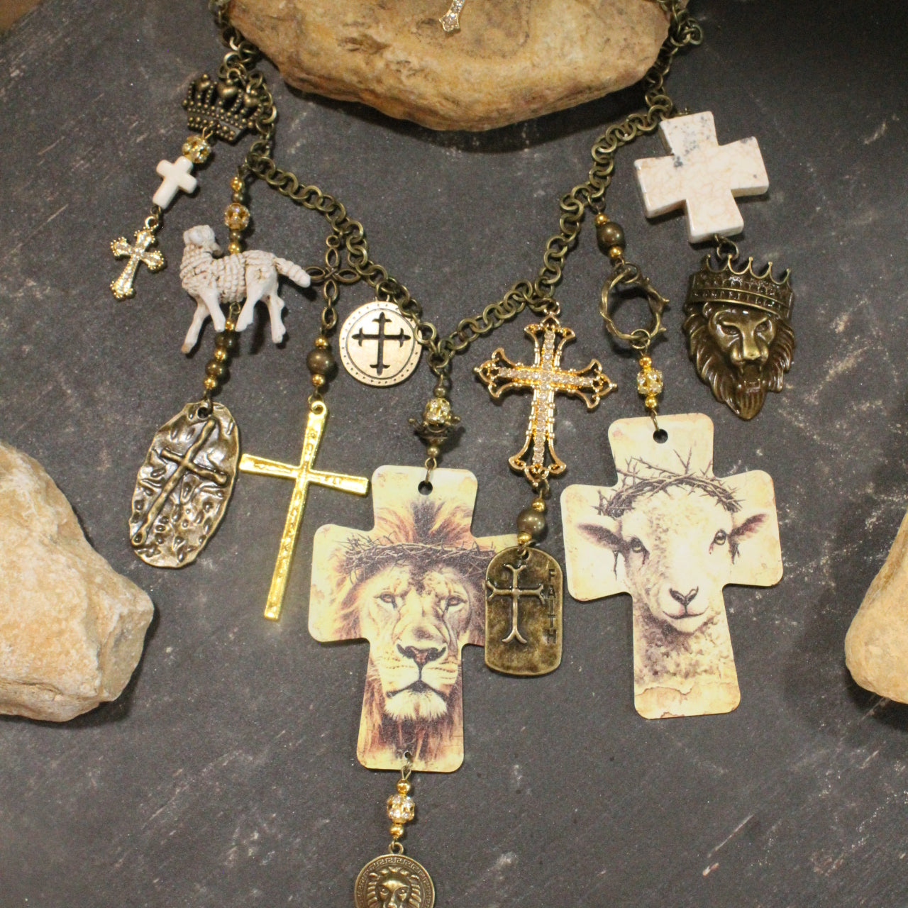 The Lion & The Lamb Charm'd Necklace