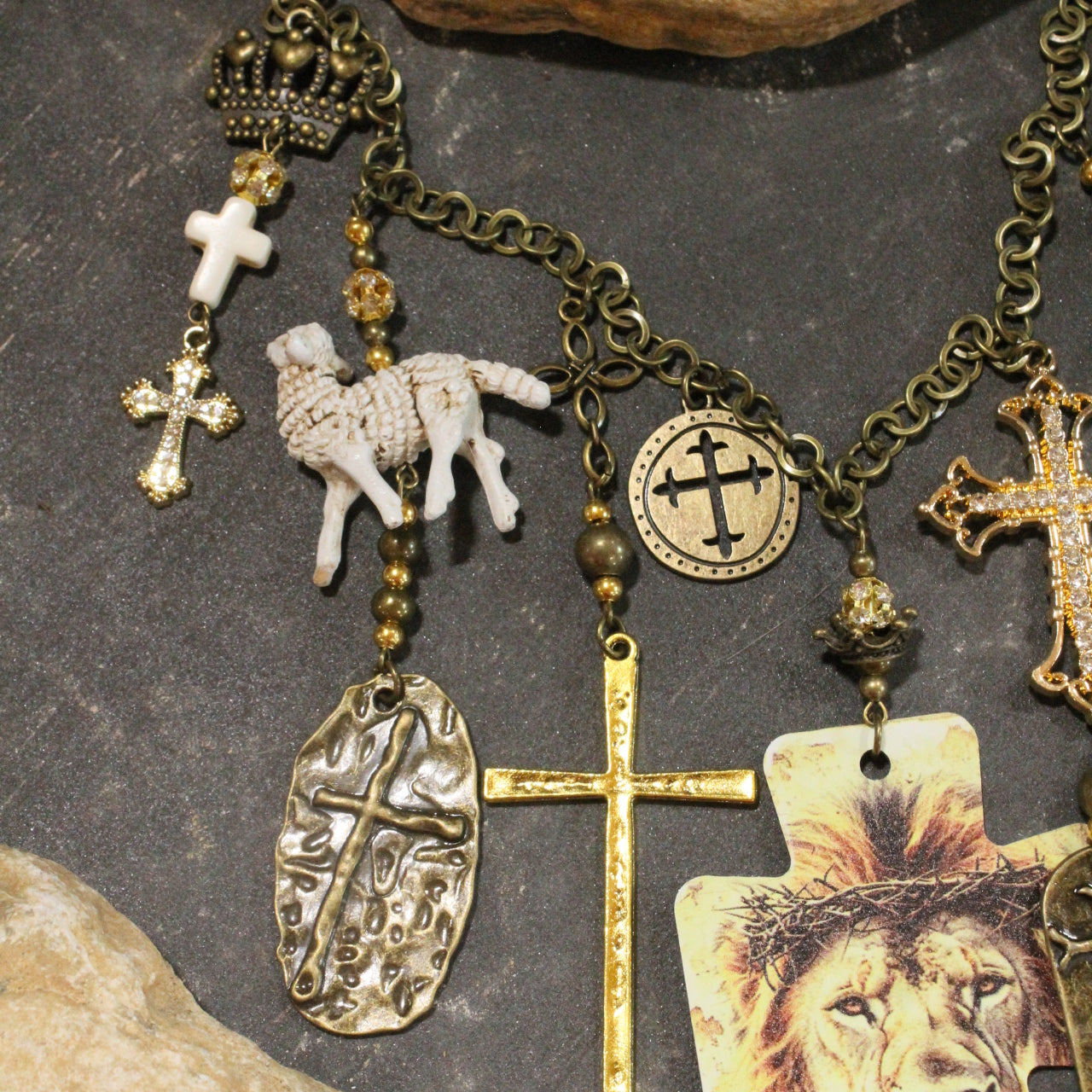 The Lion & The Lamb Charm'd Necklace