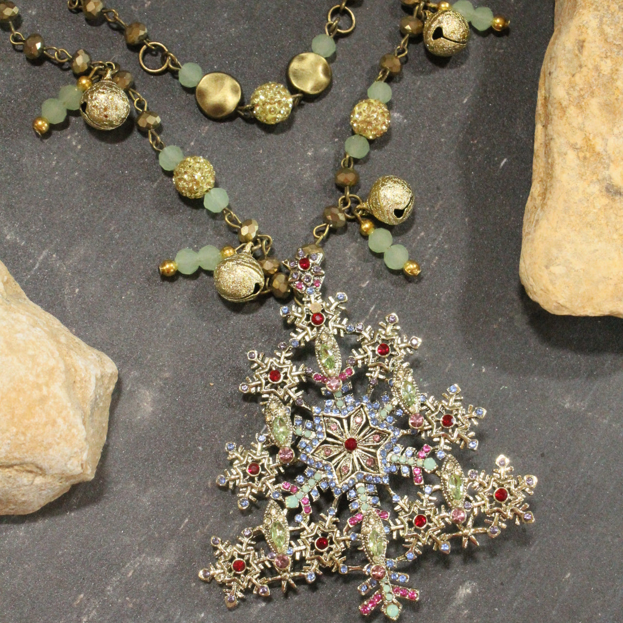 Elegant Glow Christmas Tree Layered Necklace