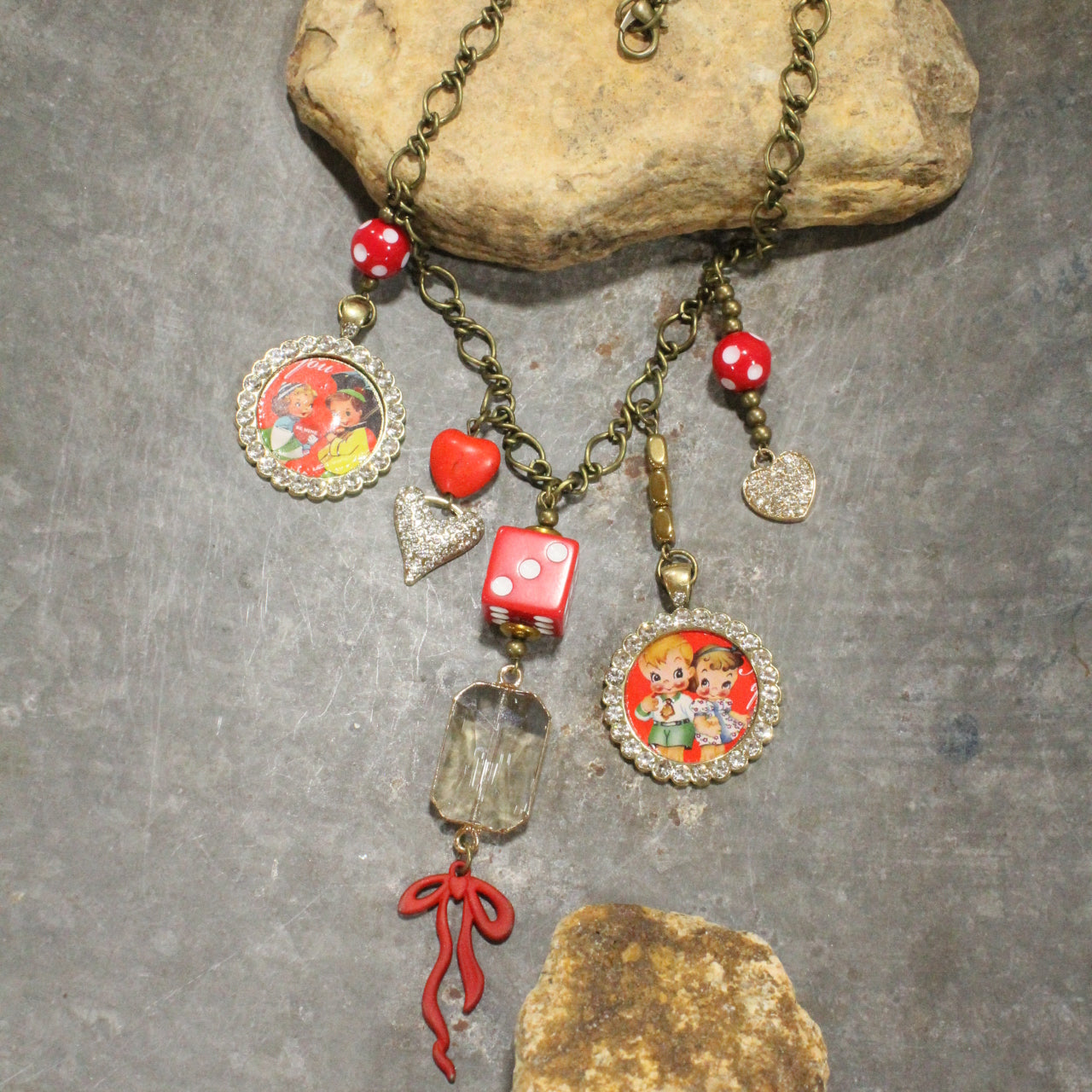 Won't You Be My Valentine Charm'd Necklace