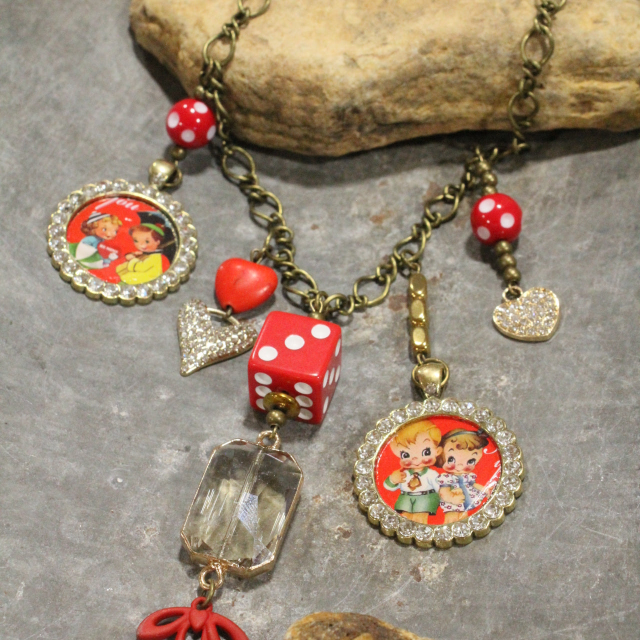 Won't You Be My Valentine Charm'd Necklace